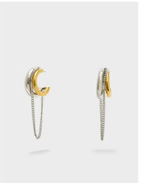 ORECCHINI CON CATENA PENDENTE ORO\ARGENTO Nali