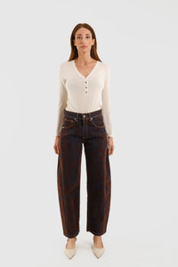 JEANS VELLUTO BICOLOR MODELLO LUCY haveone