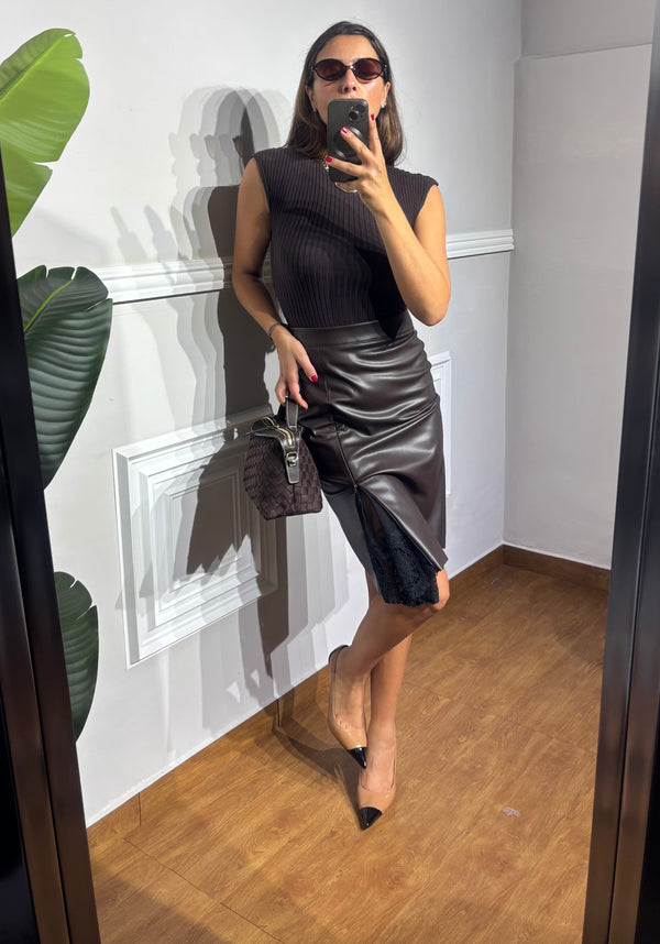 Longuette ecopelle moro haveone