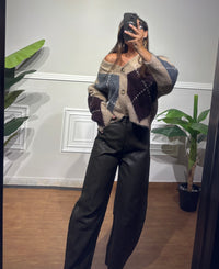 Cardigan quadri Bsb