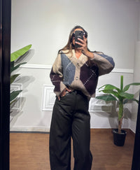 Cardigan quadri Bsb