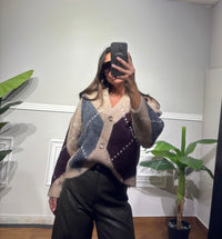 Cardigan quadri Bsb