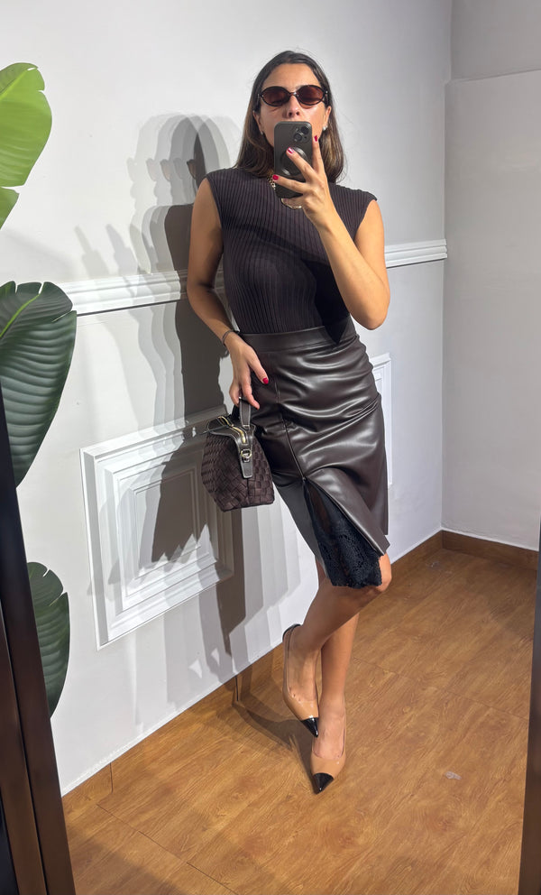 Longuette ecopelle moro haveone