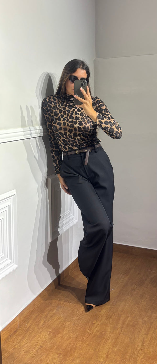 Pantalone palazzo nero haveone