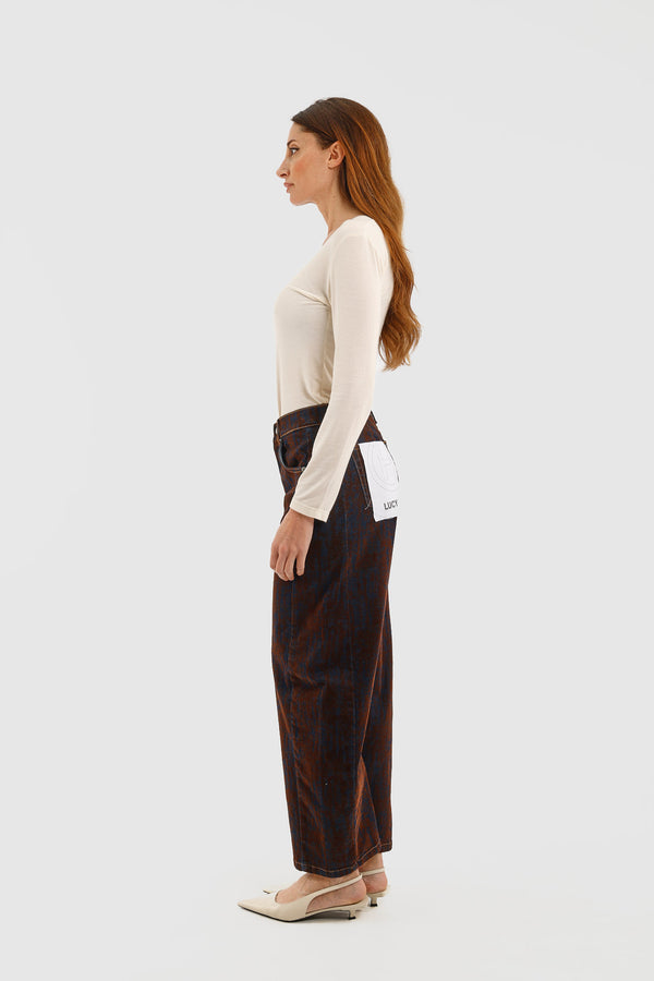 JEANS VELLUTO BICOLOR MODELLO LUCY haveone