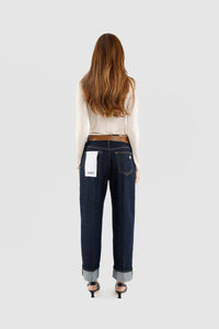 JEANS BLU CON CINTURA MODELLO MANDY haveone