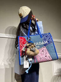Borsa Rue Madame in tessuto denim, big