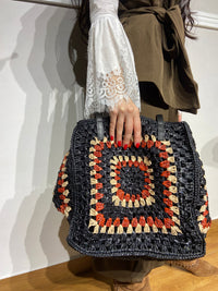 Borsa Viamailbag in paglia nera