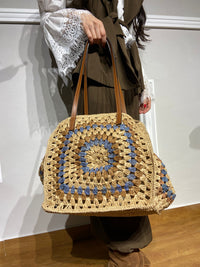 Borsa Viamailbag in paglia beige