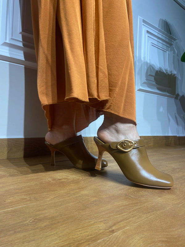 Sabot Carrano con tacco in legno
