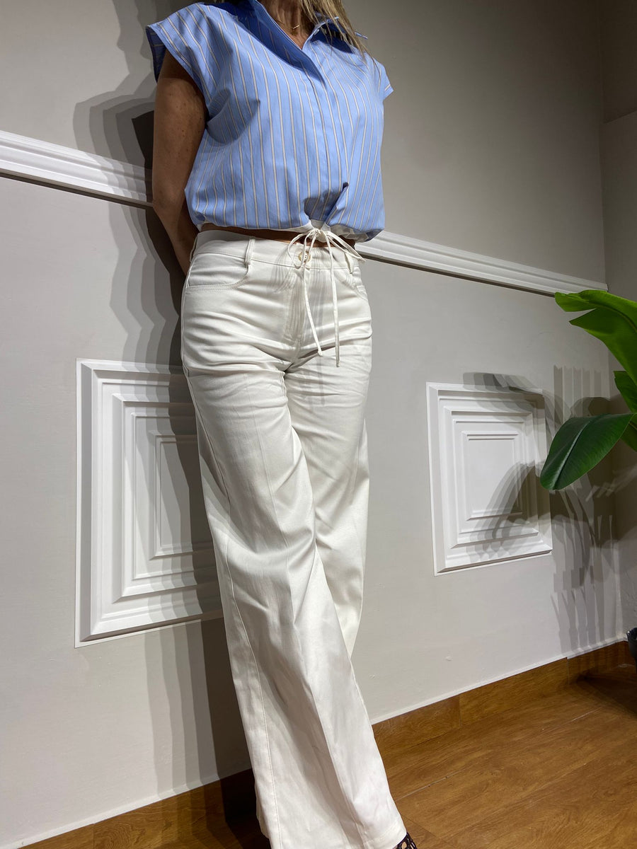 Pantaloni Mironcè bianco