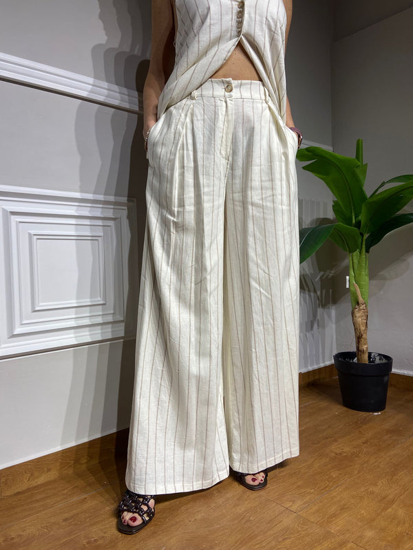 Pantaloni Mironcè panna/beige