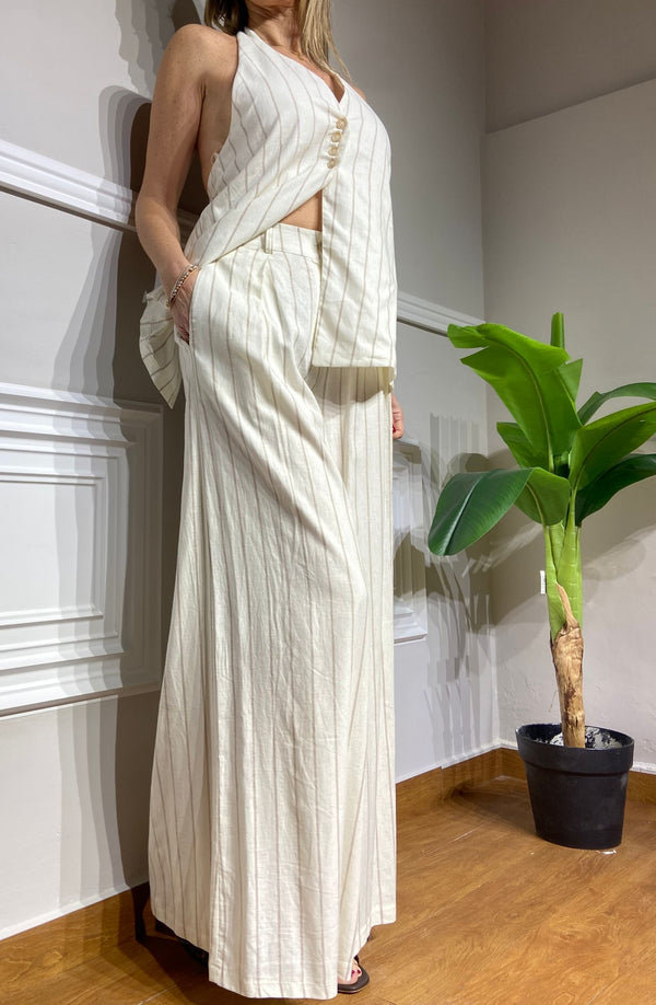 Pantaloni Mironcè panna/beige