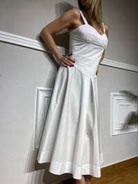 Vestito midi Beatrice bianco