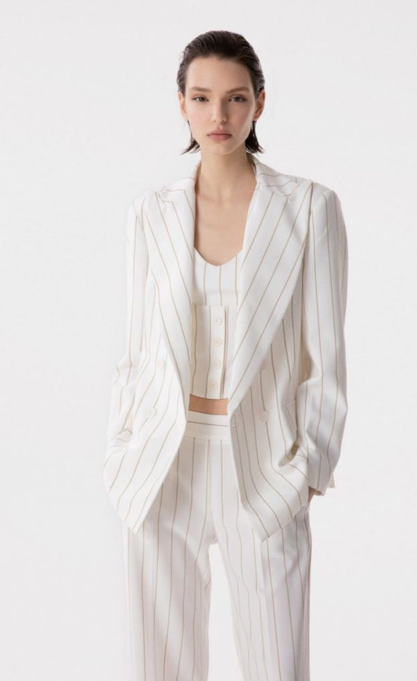 Helsa - Blazer Doppiopetto Oversize • Off White Mar de Margaritas