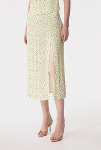 Roxana - Gonna Midi Con Spacco Laterale • Jasmin Giallino Mar de Margaritas