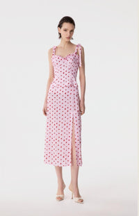 Roxana - Gonna Midi Con Spacco Laterale • Rose Rosa Mar de Margaritas