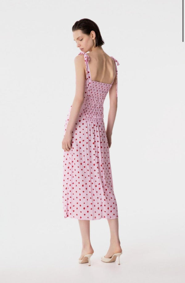 Roxana - Gonna Midi Con Spacco Laterale • Rose Rosa Mar de Margaritas