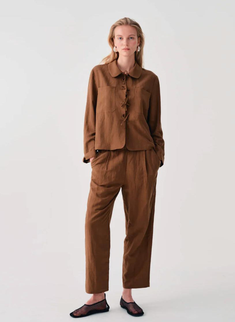 Pantaloni Beatrice B. a gamba larga con vita elastica