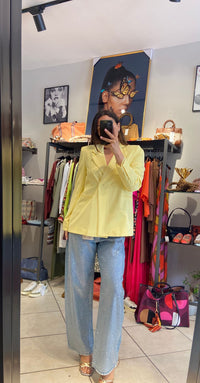 Jeans Haveone con bustino ripiegato applicazione stras