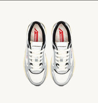 Autry Sneakers Hyperway in pelle sintetica e mesh bianco argento e nero