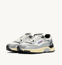 Autry Sneakers Hyperway in pelle sintetica e mesh bianco argento e nero