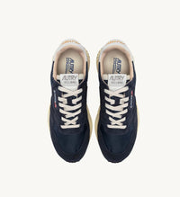 Autry Sneakers Reelwind Low in Nylon e Suede Blue Space e Bianco