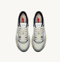 Autry Sneakers Hyperway in pelle sintetica e mesh bianco argento e space